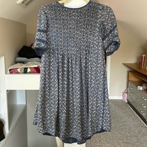 Wilfred xxs sonore babydoll dress in navy